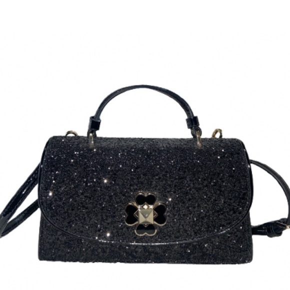 kate spade Handbags - Kate spade Black Glitter Top-Handle Crossbody Bag  NWOT